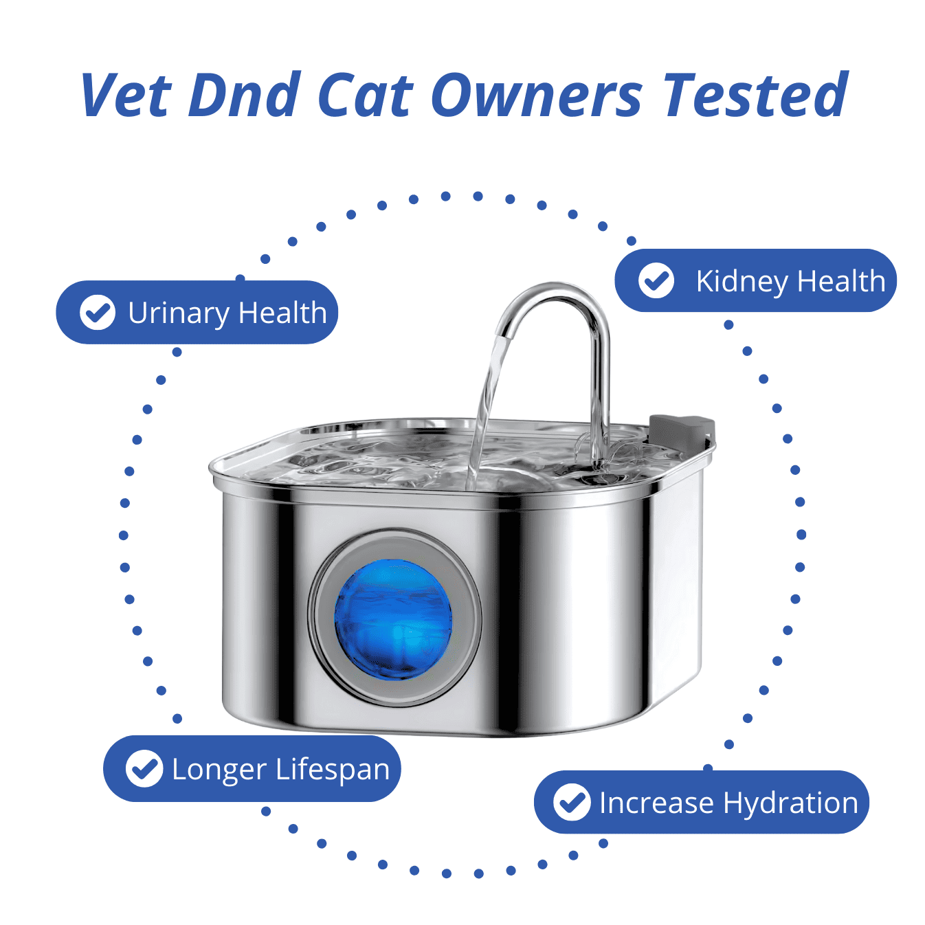 HydroCat Stainless Steel Water Fountain
