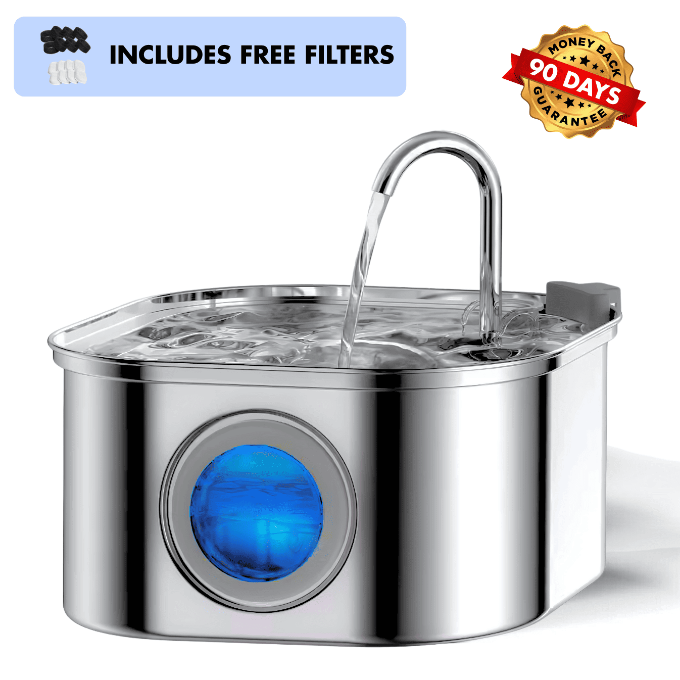 HydroCat Stainless Steel Water Fountain